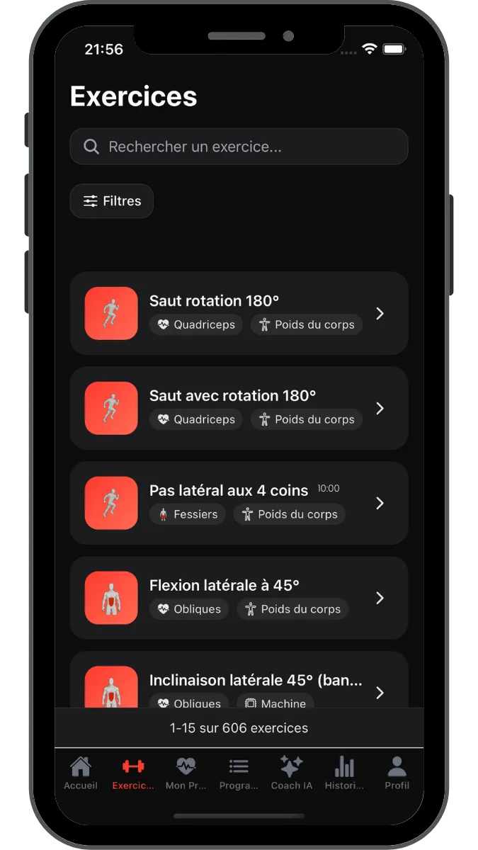 Catalogue d'exercices BenchRep