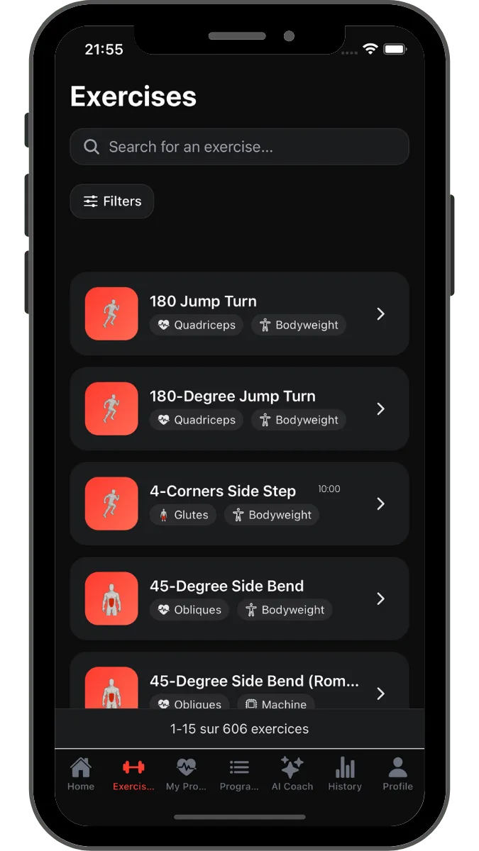 BenchRep exercise catalog